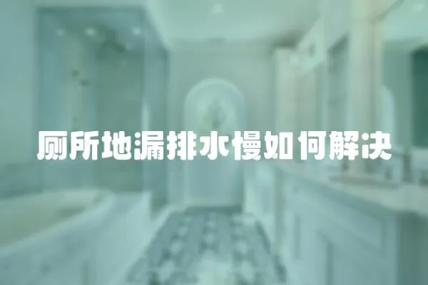 廁所地漏排水慢如何解決