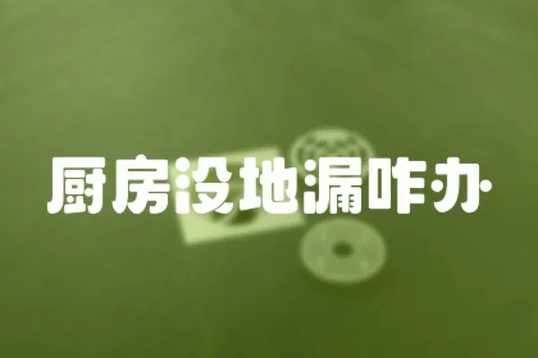 廚房沒地漏咋辦
