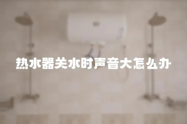 熱水器關水時聲音大怎么辦
