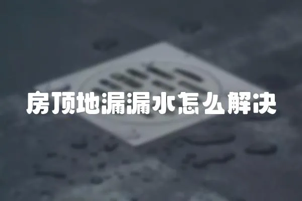房頂地漏漏水怎么解決