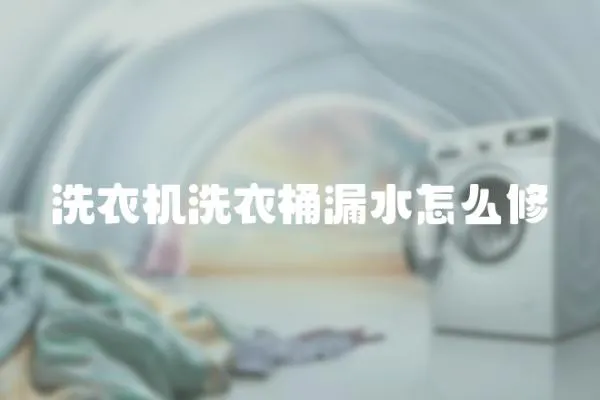 洗衣機洗衣桶漏水怎么修
