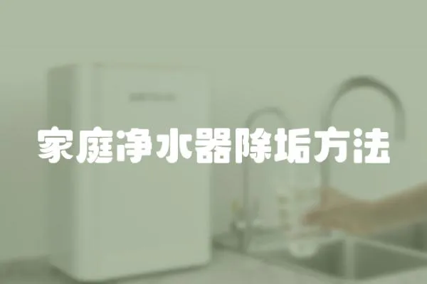 家庭凈水器除垢方法
