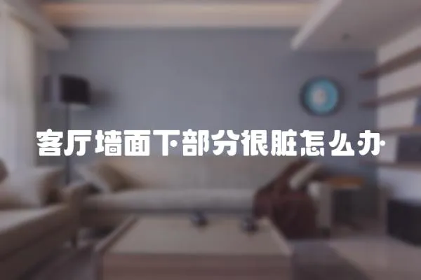 客廳墻面下部分很臟怎么辦