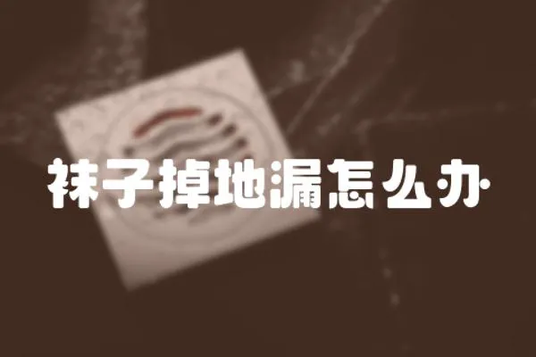 襪子掉地漏怎么辦