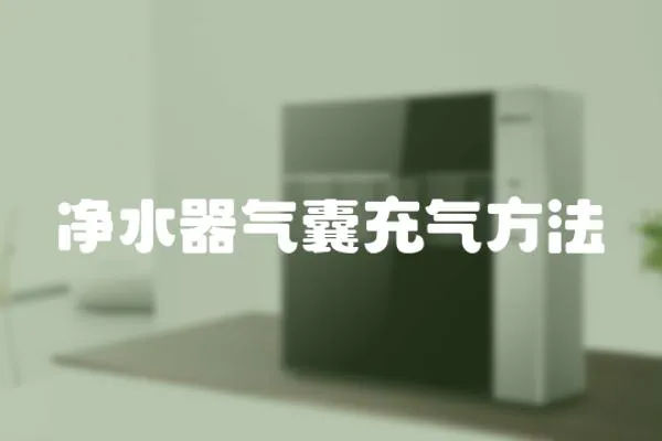凈水器氣囊充氣方法
