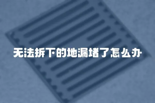 無法拆下的地漏堵了怎么辦