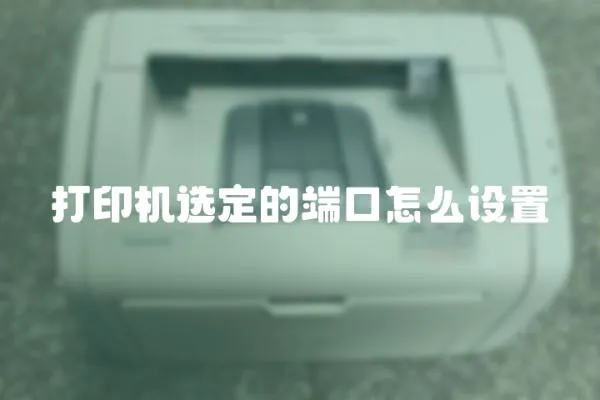 打印機選定的端口怎么設置