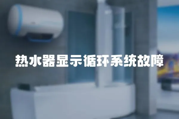 熱水器顯示循環(huán)系統(tǒng)故障