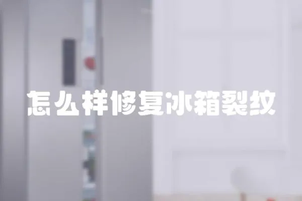 怎么樣修復冰箱裂紋