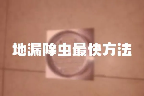 地漏除蟲最快方法