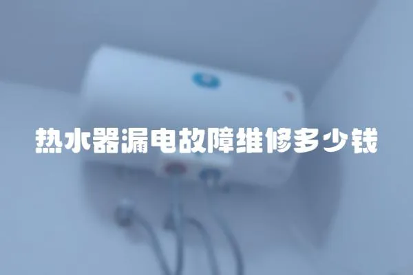 熱水器漏電故障維修多少錢