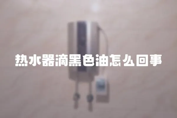 熱水器滴黑色油怎么回事