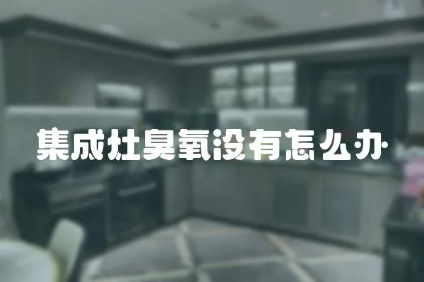 集成灶臭氧沒有怎么辦