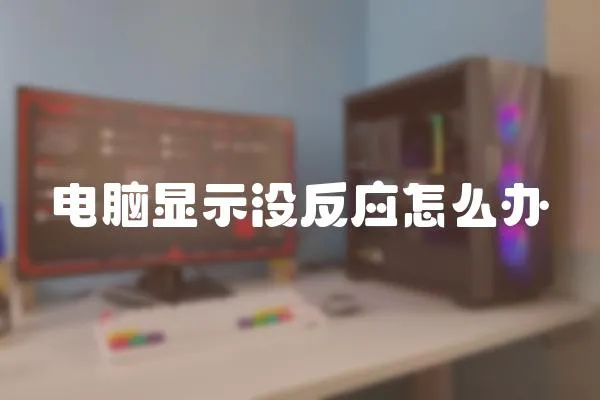 電腦顯示沒反應怎么辦