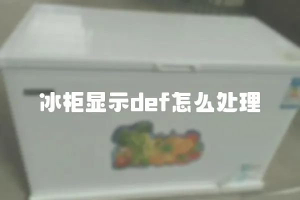 冰柜显示def怎么处理