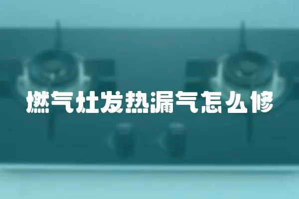 燃氣灶發熱漏氣怎么修