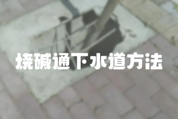 燒堿通下水道方法