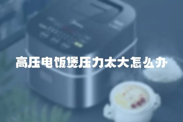 高壓電飯煲壓力太大怎么辦