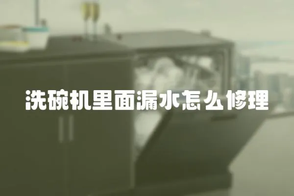 洗碗機里面漏水怎么修理