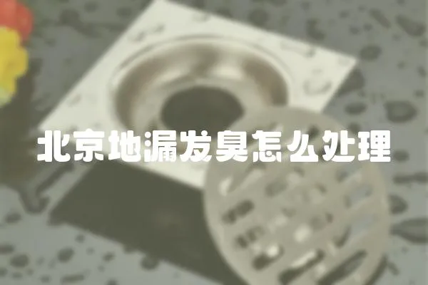 北京地漏發臭怎么處理