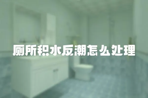 廁所積水反潮怎么處理