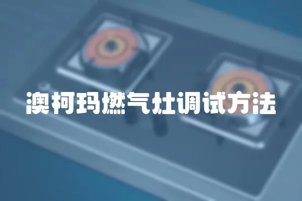 澳柯瑪燃?xì)庠钫{(diào)試方法