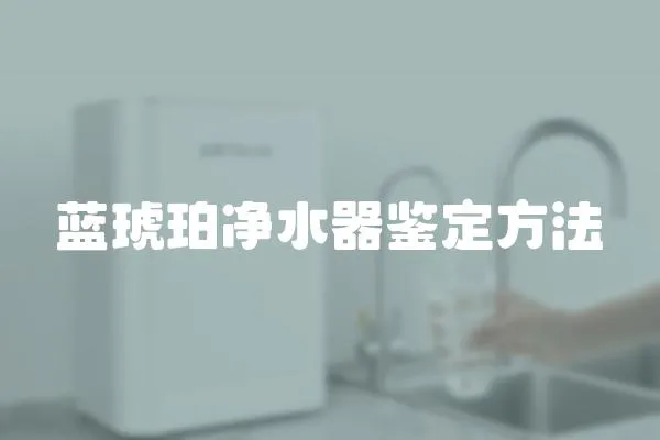 藍琥珀凈水器鑒定方法