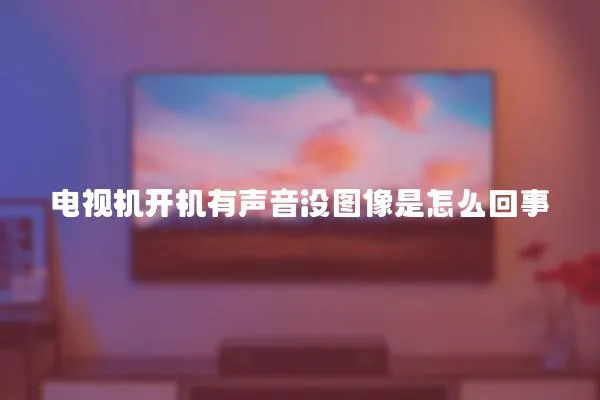 電視機開機有聲音沒圖像是怎么回事