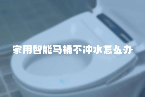 家用智能馬桶不沖水怎么辦