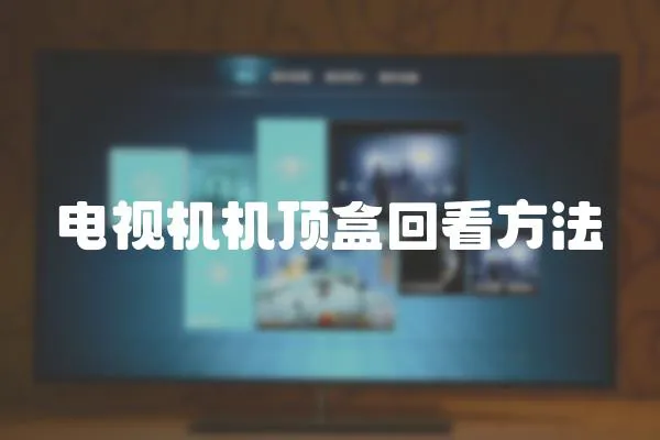 電視機機頂盒回看方法