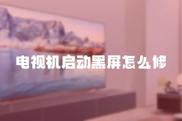電視機啟動黑屏怎么修