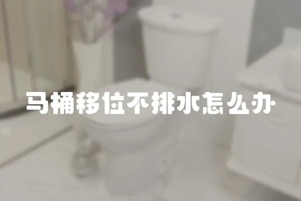 馬桶移位不排水怎么辦