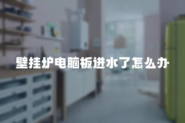 壁掛爐電腦板進水了怎么辦