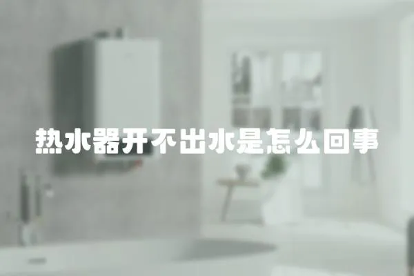熱水器開不出水是怎么回事