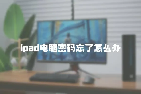 ipad電腦密碼忘了怎么辦