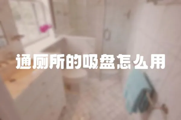 通廁所的吸盤怎么用