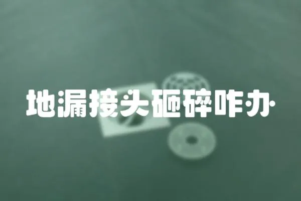 地漏接頭砸碎咋辦