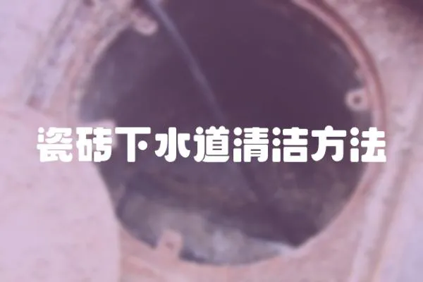 瓷磚下水道清潔方法