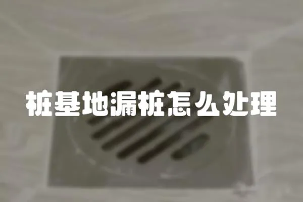 樁基地漏樁怎么處理