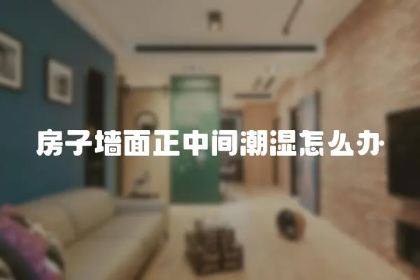 房子墻面正中間潮濕怎么辦