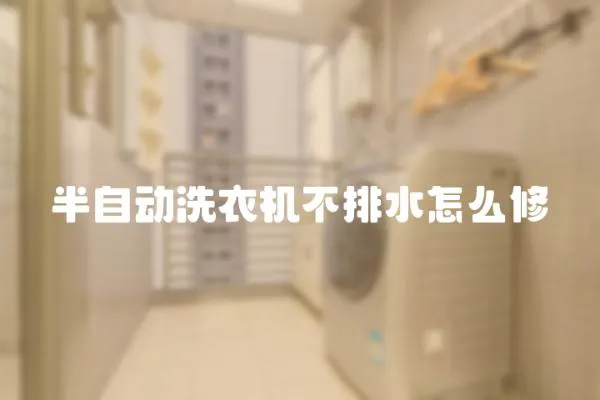 半自動洗衣機不排水怎么修