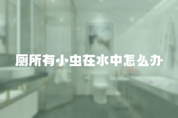 廁所有小蟲在水中怎么辦