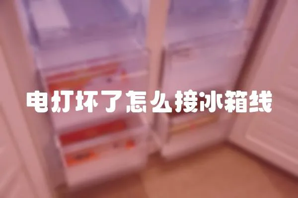 電燈壞了怎么接冰箱線