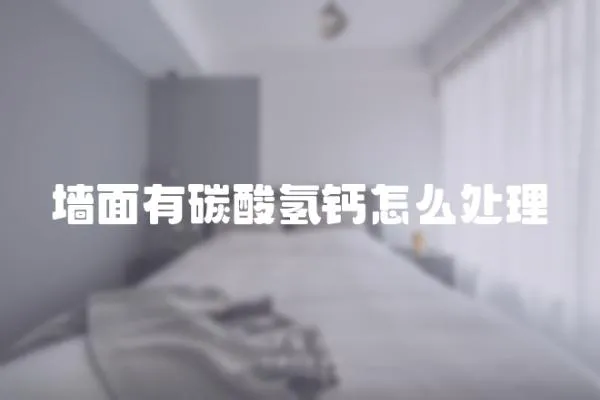 墻面有碳酸氫鈣怎么處理
