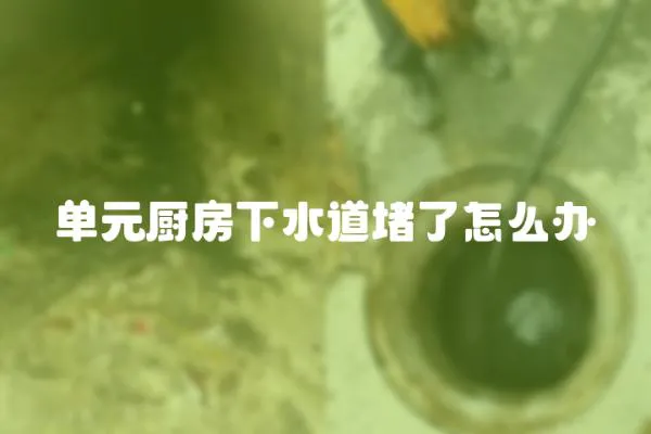 單元廚房下水道堵了怎么辦