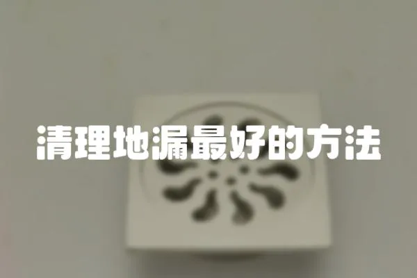 清理地漏最好的方法