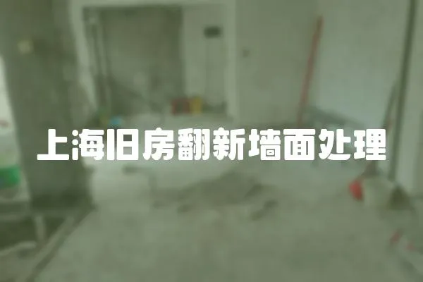 上海舊房翻新墻面處理