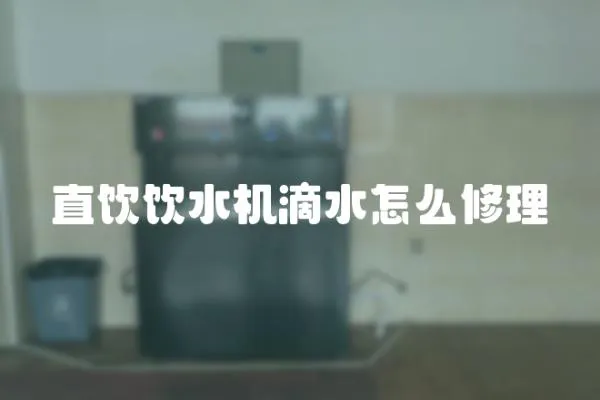 直飲飲水機滴水怎么修理