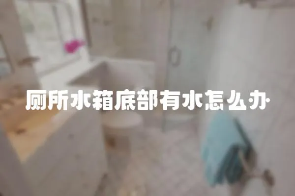 廁所水箱底部有水怎么辦