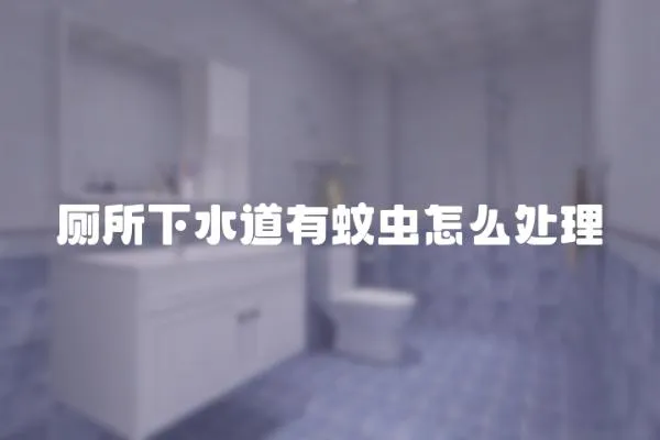 廁所下水道有蚊蟲怎么處理